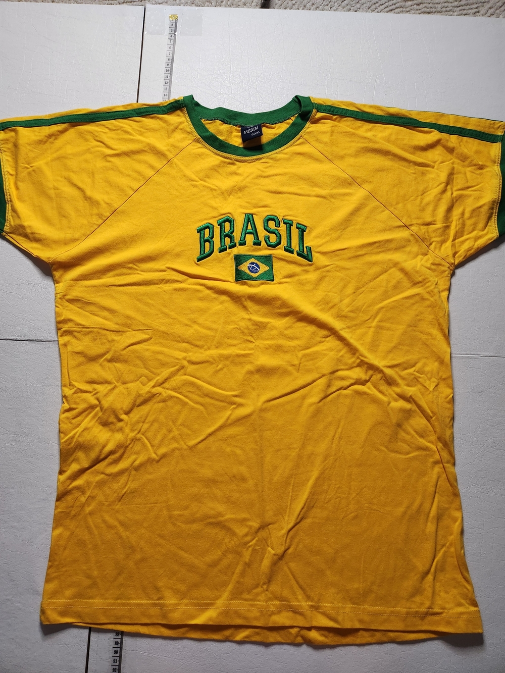 Brasil Yellow and Green Crewneck T-Shirt